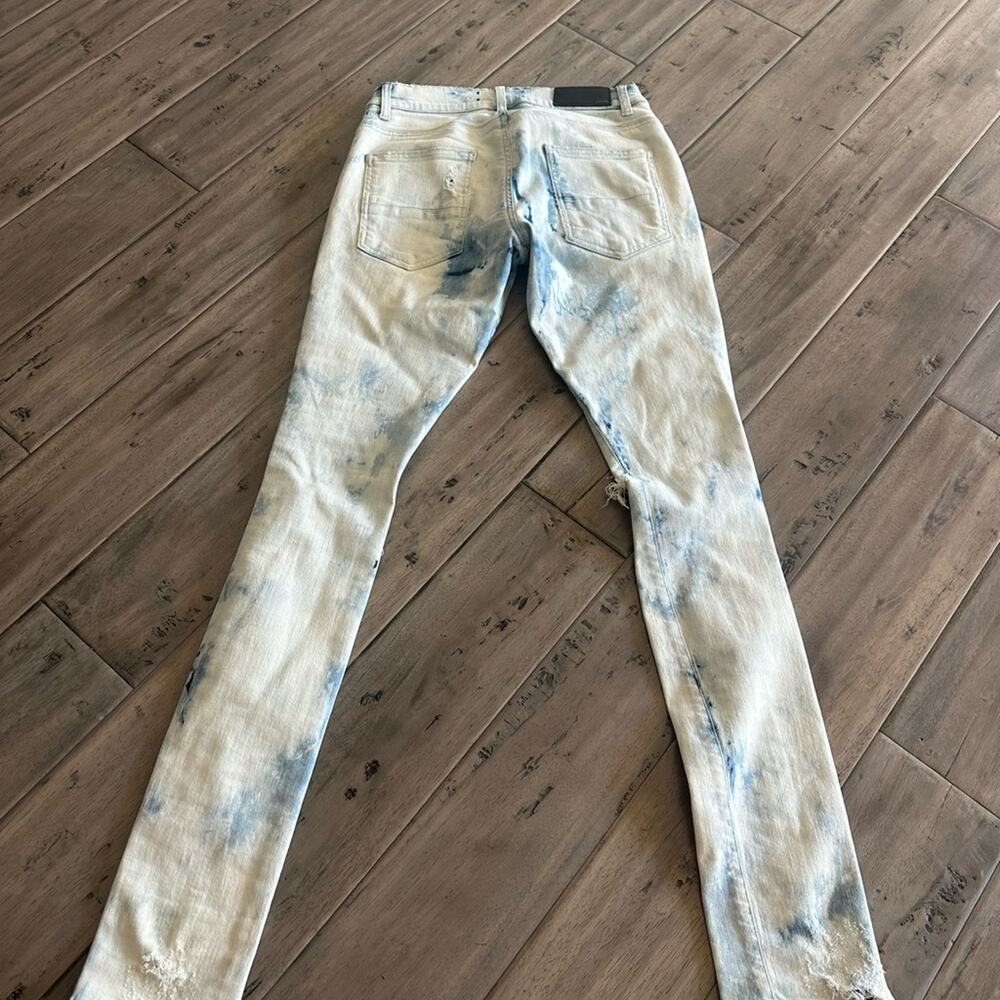 Amiri thrasher acid wash white cloud skinny jeans sz 32 - Picture 9 of 10